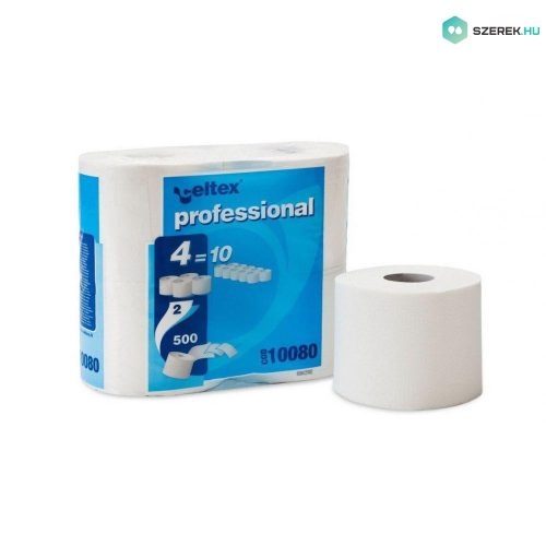Celtex Professional compact toalettpapír 2 réteg, 500 lap, 55m, 4 tekercses, 10csomag/zsák
