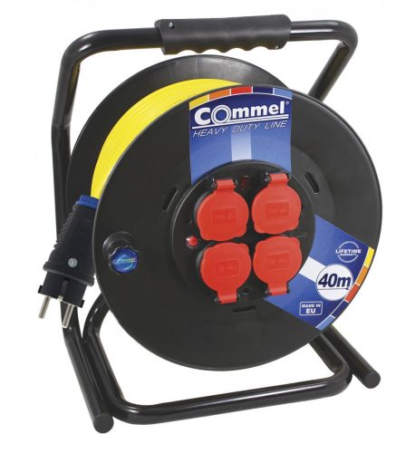 Commel Kábel dob - PVC 300 mm, egyfázisú,  16 A 230 V ~ 3500 W IP44,  3x1,5, 30M