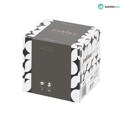 Satino Wepa Prestige kozmetikai kendő 3 rétegű, fehér, 60lap/csomag, 30 csomag/karton