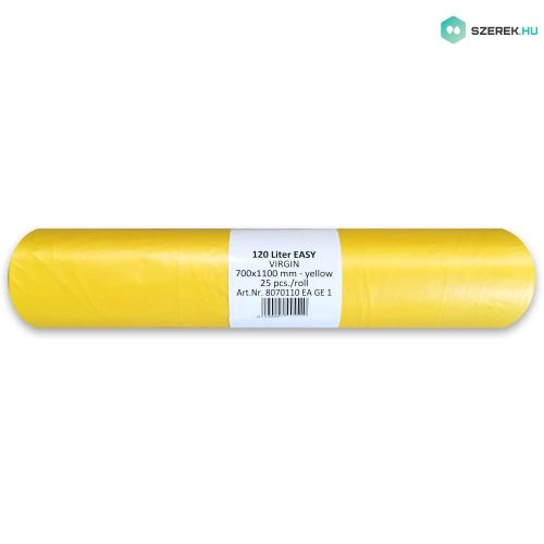 Folistar HNAT Szemeteszsák sárga HDPE 70x110cm 135L 25db/tekercs