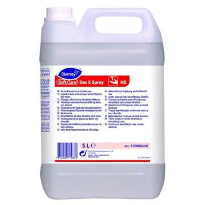 Soft Care Des E Spray alkoholos folyékony kézfertőtlenítő 5L (2db/karton)