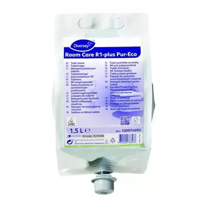 Room Care R1-plus Pur-Eco eco címkével ellátott, folyékony toalett-tisztítószer 1,5L (2db/karton)