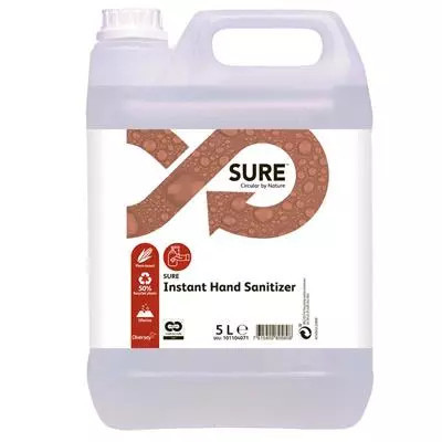 Sure Instant Handsanitizer tejsav alapú, alkoholmentes kézfertőtlenítő 5L (2db/karton)