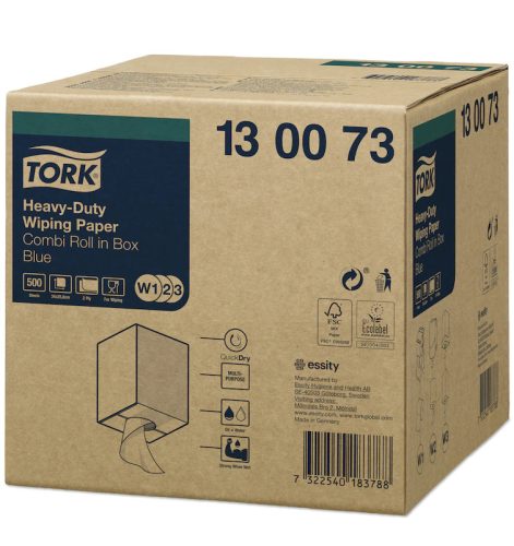 Tork ipari papír Advanced törlő 430 W1/W2/W3, 2r., 170m/tek, kék