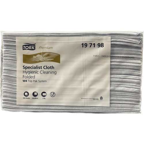 Tork ipari papír Premium Specialist Cloth Hyg. Clean 100 lap/csg, 5csg/karton - KÉSZLETKISÖPRÉS