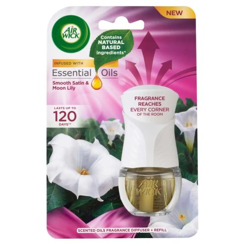 Air Wick elektromos illatosító készülék+utántöltő 19ml smooth satin/moon lily