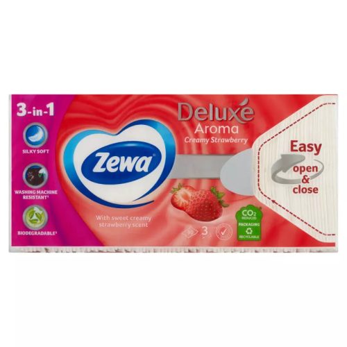 Zewa zsebkendő 90DB/CSG, 3r., 40csg/karton creamy strawberry