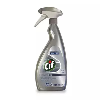 Cif Stainless Steel, Glass rozsdamentes acél- és üvegtisztító 750ml (6db/karton)