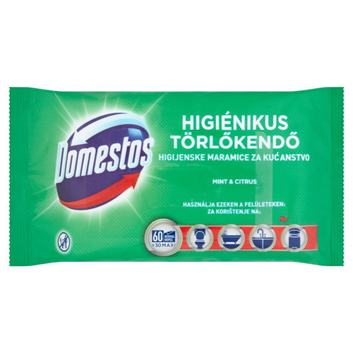 Domestos higiénikus törlőkendő 60db/csg, 6csg/karton mint/citrus