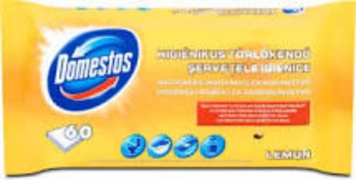 Domestos higiénikus törlőkendő 60db/csg, 6csg/karton citrom