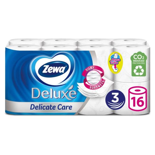 Zewa Deluxe toalettpapír illattalan Delicate Care - 3 rétegű 16 tekercses