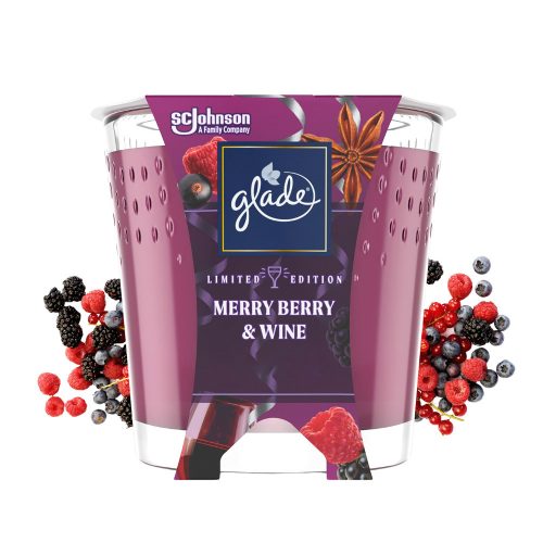 Glade illatgyertya - Merry Berry & Wine 129g