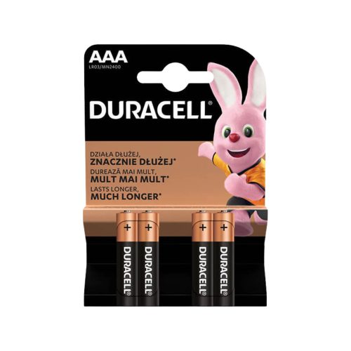 Duracell extra tartós mini ceruza elem AAA 4db-os