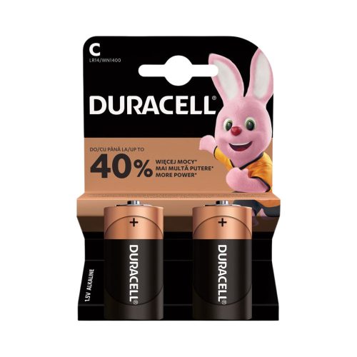 Duracell extra tartós baby elem C LR14 2db-os