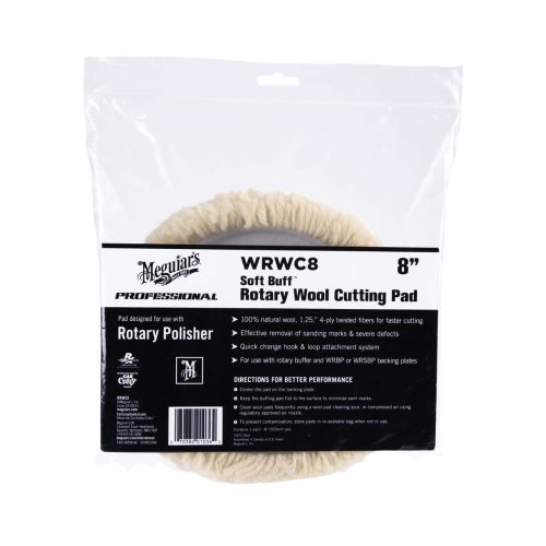 Meguiar's Soft Buff Rotary Wool Pad gyapjú polírozó korong 20,3 cm