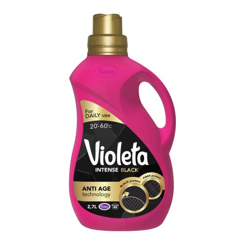 VIOLETA Intense Black folyékony mosószer fekete ruhákhoz 2,7 Liter 45 mosás