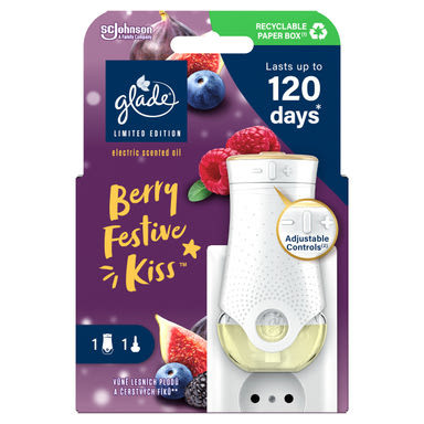 Glade elektromos légfrissítő készülék+utántöltő 20ml Berry Festive Kiss LIMITÁLT KIADÁS!