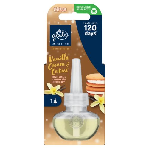 Glade elektromos légfrissítő utántöltő 20ml Vanilla Cream Cookies LIMITÁLT KIADÁS!