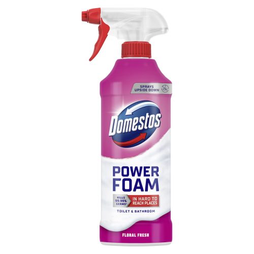 Domestos Power Foam WC és fürdőszoba tisztító hab Floral Fresh 435ml